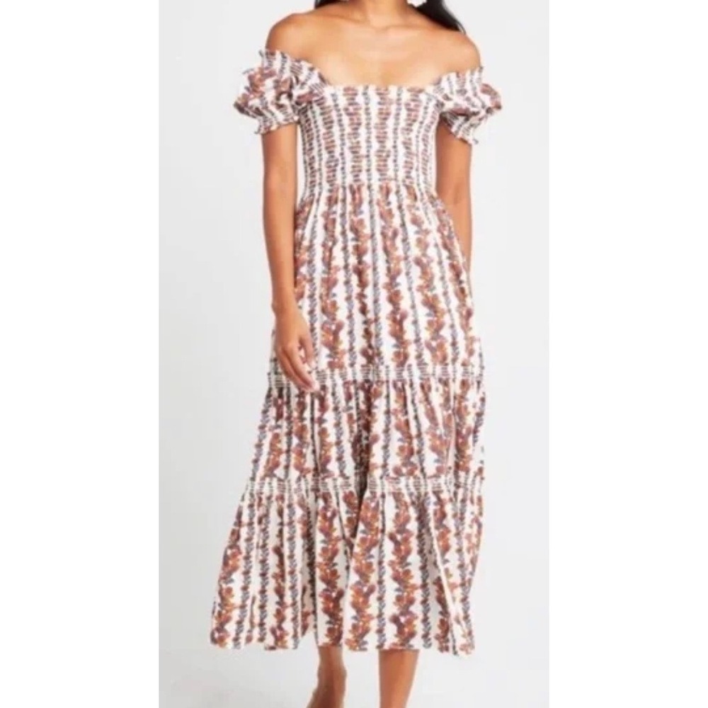 O.P.T. Daphne Floral Smocked Midi Dress by Anthropologie SZ: XS - Picture 12 of 12